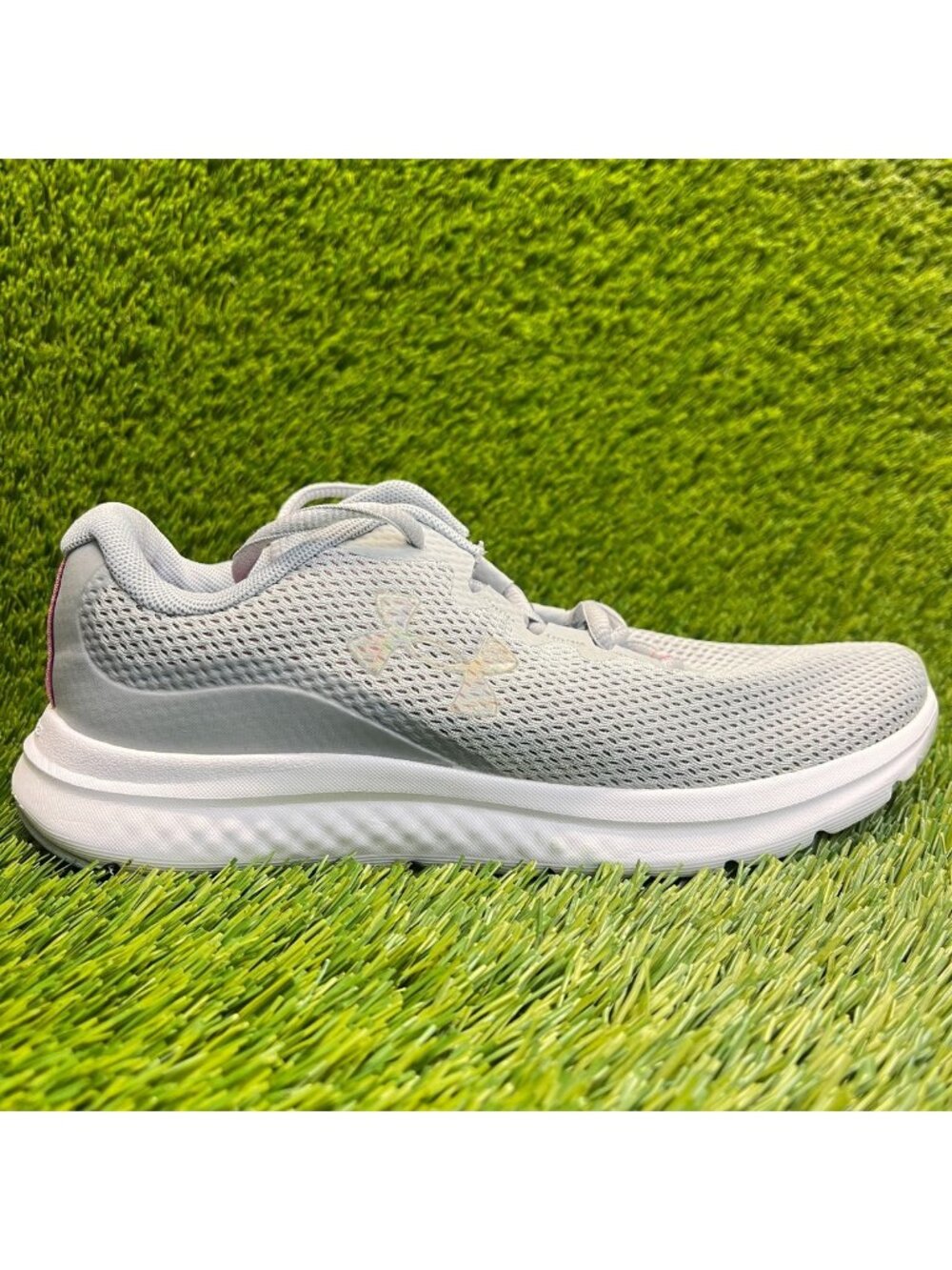 Under Armour Charged Impulse 3 Womens Size 7.5 Gray White Running Shoes Sneakers